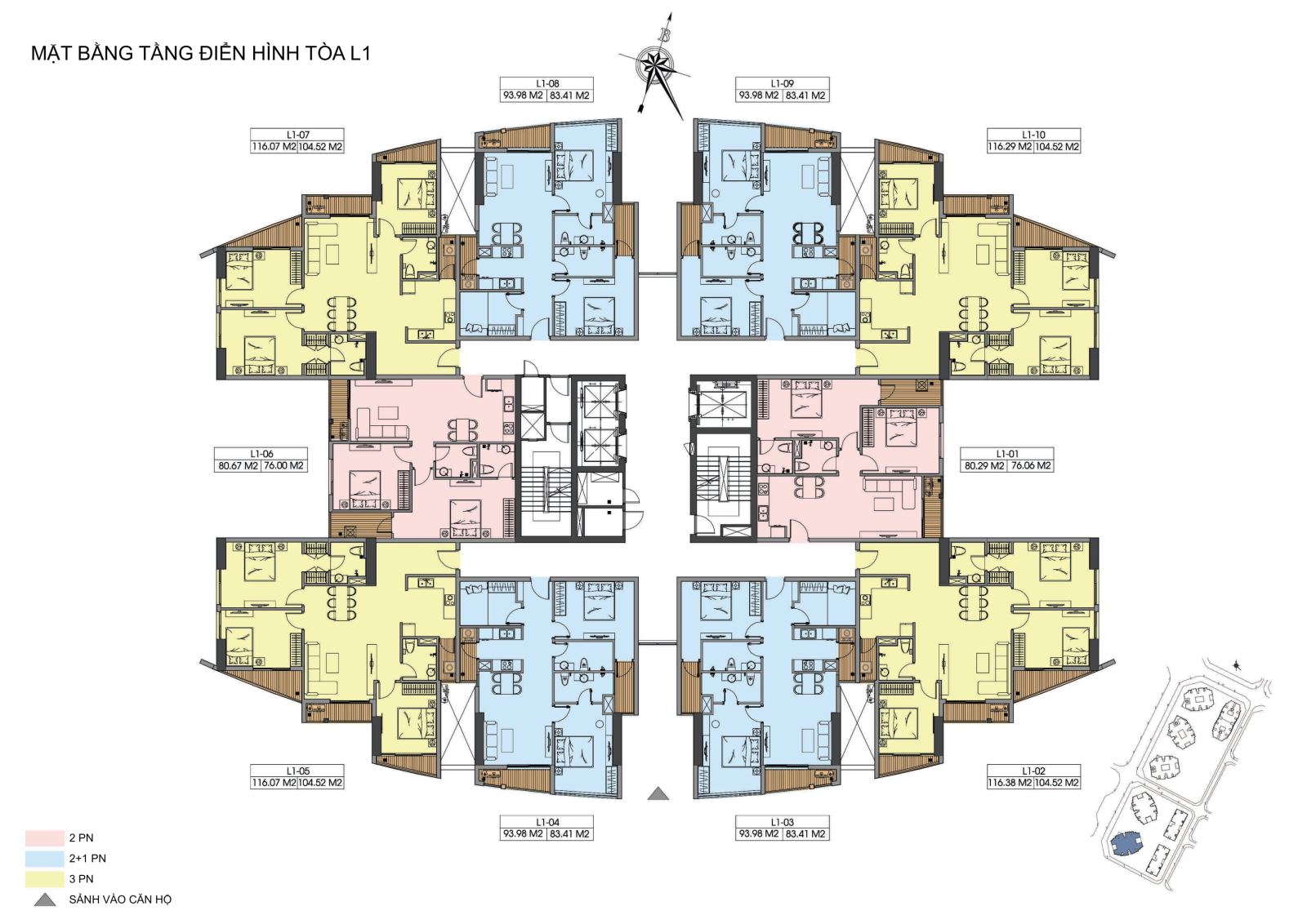 Mặt bằng tòa L1